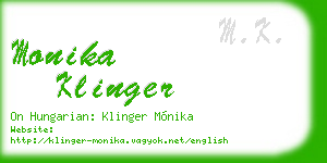 monika klinger business card